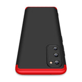 GKK 360 Capa de proteção frontal e traseira capa completa para Samsung Galaxy A41 preto-vermelho