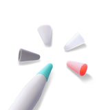 Capa de estojo de escrita Dux Ducis 10x Nibs para lápis Apple 2 - 1 transparente + branco