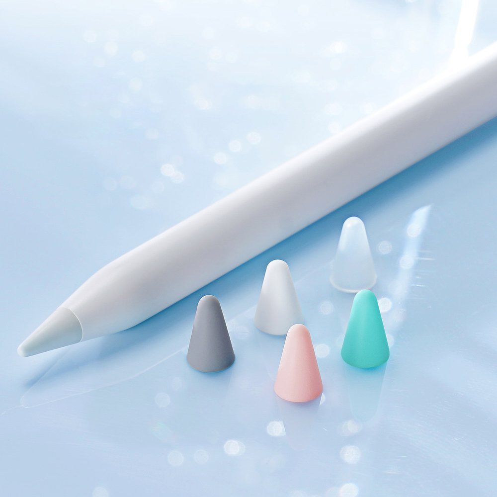 Capa de estojo de escrita Dux Ducis 10x Nibs para lápis Apple 2 - 1 transparente + branco