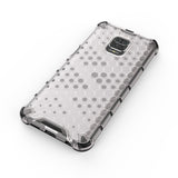 Capa de armadura de caixa de favo de mel com pára-choque de TPU para Xiaomi Redmi Note 9 Pro  -  Redmi Note 9S transparente