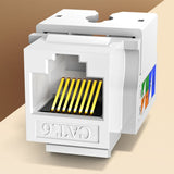 Módulos de rede não blindados Ugreen Keystone Ethernet Cat 5e 8P8C RJ45 100 Mbps 568A  -  B branco (80176 NW142)