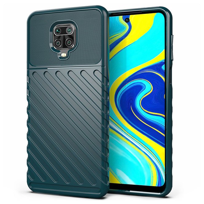 Capa Thunder Capa flexível resistente resistente em TPU para Xiaomi Redmi Note 9 Pro  -  Redmi Note 9S verde