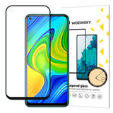 Wozinsky Vidro Temperado Cola Completa Protetor de Tela Super Resistente Totalmente Coberto com Caixa de Armação para Xiaomi Redmi 10X 4G  -  Xiaomi Redmi Note 9 preto