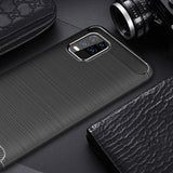 Capa carbono Capa flexível de TPU para Xiaomi Mi 10 Lite preto