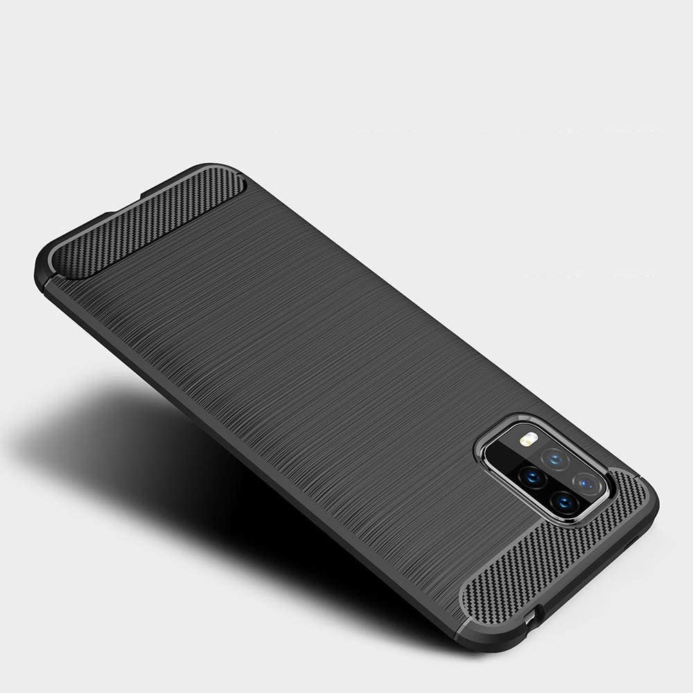Capa carbono Capa flexível de TPU para Xiaomi Mi 10 Lite preto