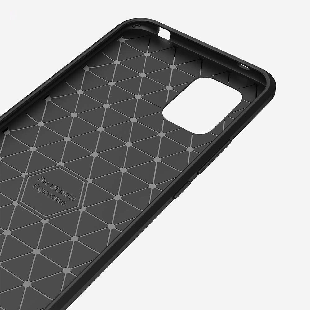 Capa carbono Capa flexível de TPU para Xiaomi Mi 10 Lite preto
