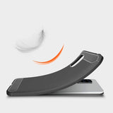 Capa carbono Capa flexível de TPU para Xiaomi Mi 10 Lite azul