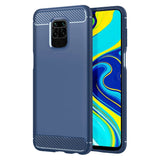Capa carbono Capa flexível de TPU para Xiaomi Redmi 10X 4G  -  Xiaomi Redmi Note 9 azul