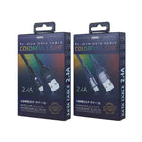 Remax Durable Nylon Braided Wire USB - cabo micro USB com luz LED 24 A 1 m preto (RC-152m preto)