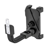 Suporte ajustável de suporte de bicicleta para telefone para espelho retrovisor preto