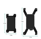 Suporte ajustável de suporte de bicicleta para telefone para espelho retrovisor preto