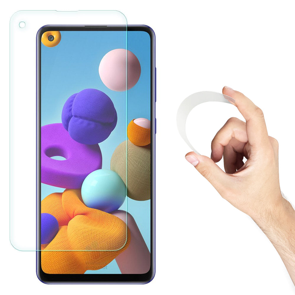 Protetor de tela híbrido de vidro Wozinsky Nano Flexi Glass temperado para Samsung Galaxy A21S
