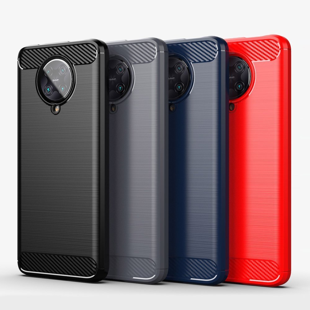 Capa carbono Capa flexível de TPU para Xiaomi Redmi K30 Pro  -  Poco F2 Pro azul