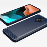 Capa carbono Capa flexível de TPU para Xiaomi Redmi K30 Pro  -  Poco F2 Pro azul