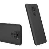 Capa de proteção GKK 360 frontal e traseira Capa de corpo inteiro Xiaomi Redmi 10X 4G  -  Xiaomi Redmi Note 9 preto