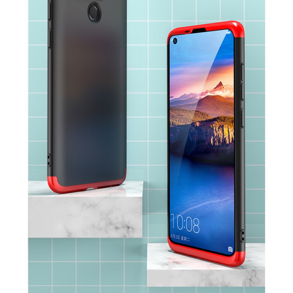 Capa de proteção GKK 360 frontal e traseira Capa de corpo inteiro Xiaomi Redmi 10X 4G  -  Xiaomi Redmi Note 9 preto