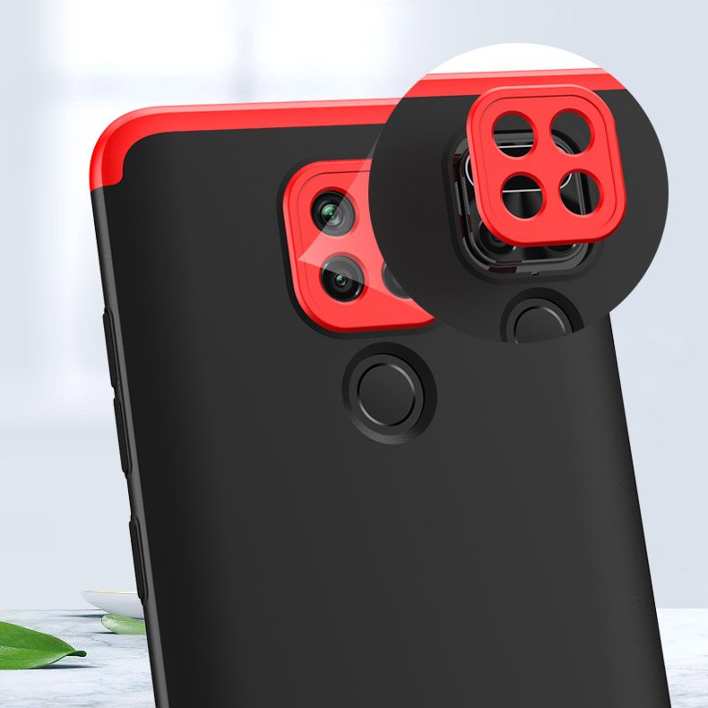 Capa de proteção GKK 360 frontal e traseira Capa de corpo inteiro Xiaomi Redmi 10X 4G  -  Xiaomi Redmi Note 9 preto