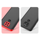 Capa de proteção GKK 360 frontal e traseira Capa de corpo inteiro Xiaomi Redmi 10X 4G  -  Xiaomi Redmi Note 9 preto