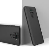 Capa de proteção GKK 360 frontal e traseira Capa de corpo inteiro Xiaomi Redmi 10X 4G  -  Xiaomi Redmi Note 9 preto