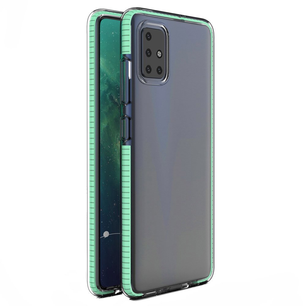 Capa protetora de gel de TPU transparente com moldura colorida para Xiaomi Redmi Note 9 Pro  -  Redmi Note 9S mint