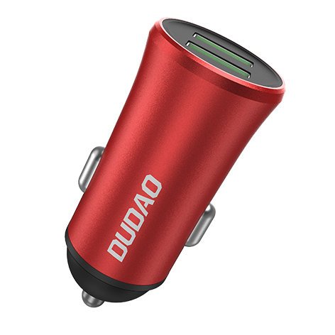 Carregador universal inteligente para carro Dudao 34A 2x USB vermelho (R6S vermelho)