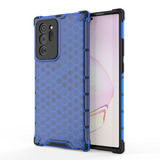 Capa de armadura de favo de mel com pára-choque de TPU para Samsung Galaxy Note 20 azul