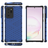 Capa de armadura de favo de mel com pára-choque de TPU para Samsung Galaxy Note 20 azul