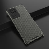 Capa de armadura de favo de mel com proteção de TPU para Samsung Galaxy Note 20 Ultra preto