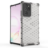 Capa de armadura de favo de mel com proteção de TPU para Samsung Galaxy Note 20 Ultra transparente