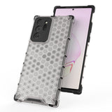 Capa de armadura de favo de mel com proteção de TPU para Samsung Galaxy Note 20 Ultra transparente