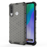 Capa de armadura de favo de mel com pára-choque de TPU para Huawei Y6p preto