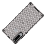 Capa de armadura de favo de mel com pára-choque de TPU para Huawei Y6p preto