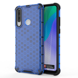 Capa de armadura de favo de mel com pára-choque de TPU para Huawei Y6p azul
