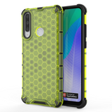 Capa de armadura de favo de mel com pára-choque de TPU para Huawei Y6p verde