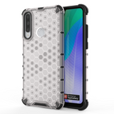 Capa de armadura de favo de mel com pára-choque de TPU para Huawei Y6p transparente