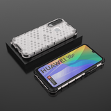 Capa de armadura de favo de mel com pára-choque de TPU para Huawei Y6p transparente