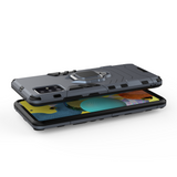 Ring Armor Case Kickstand Capa resistente e resistente para Samsung Galaxy A51 5G azul