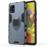 Ring Armor Case Kickstand Capa resistente e resistente para Samsung Galaxy A51 5G azul