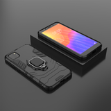 Ring Armor Case Kickstand Capa resistente e resistente para Huawei Y5p preto