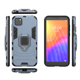 Ring Armor Case Kickstand Capa resistente e resistente para Huawei Y5p azul