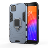 Ring Armor Case Kickstand Capa resistente e resistente para Huawei Y5p azul