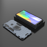 Ring Armor Case Kickstand Capa resistente e resistente para Huawei Y6p azul