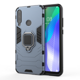 Ring Armor Case Kickstand Capa resistente e resistente para Huawei Y6p azul