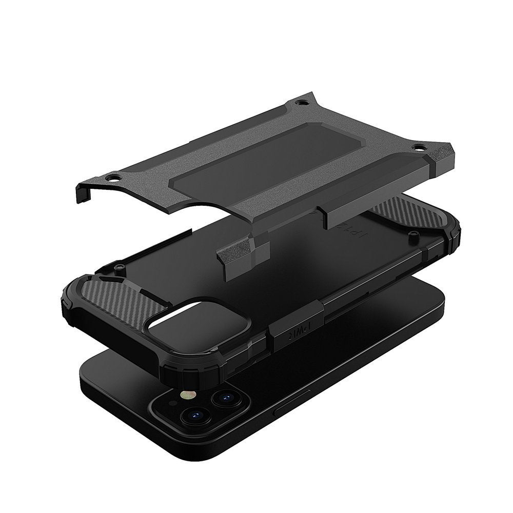 Capa Hybrid Armor Capa resistente e resistente para iPhone 12 mini preto