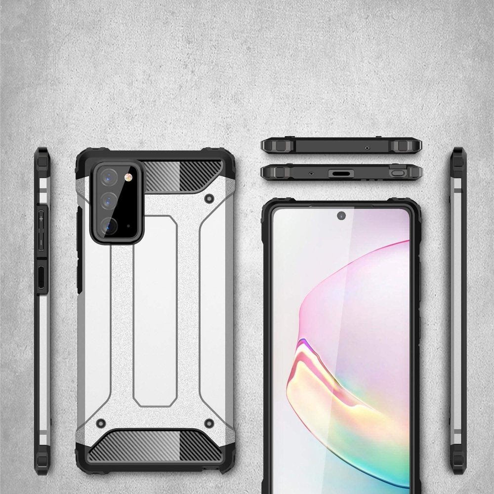 Capa Hybrid Armor Capa resistente e resistente para Samsung Galaxy Note 20 preta