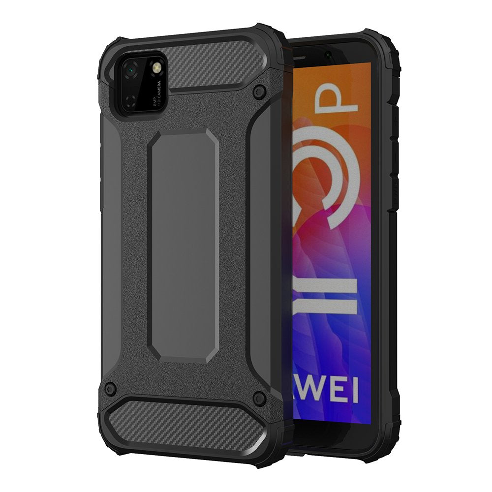 Capa Hybrid Armor Capa resistente e resistente para Huawei Y5p preta