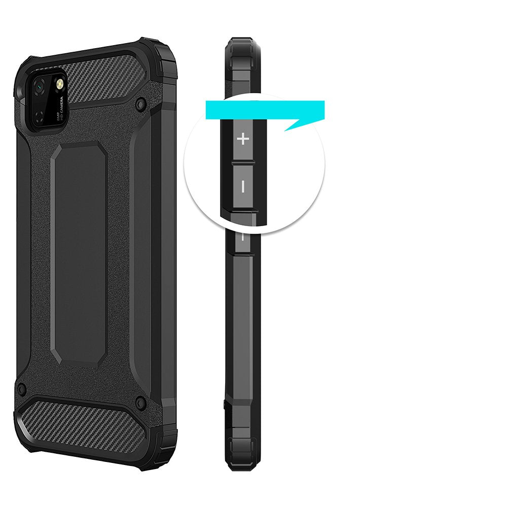Capa Hybrid Armor Capa resistente e resistente para Huawei Y5p preta