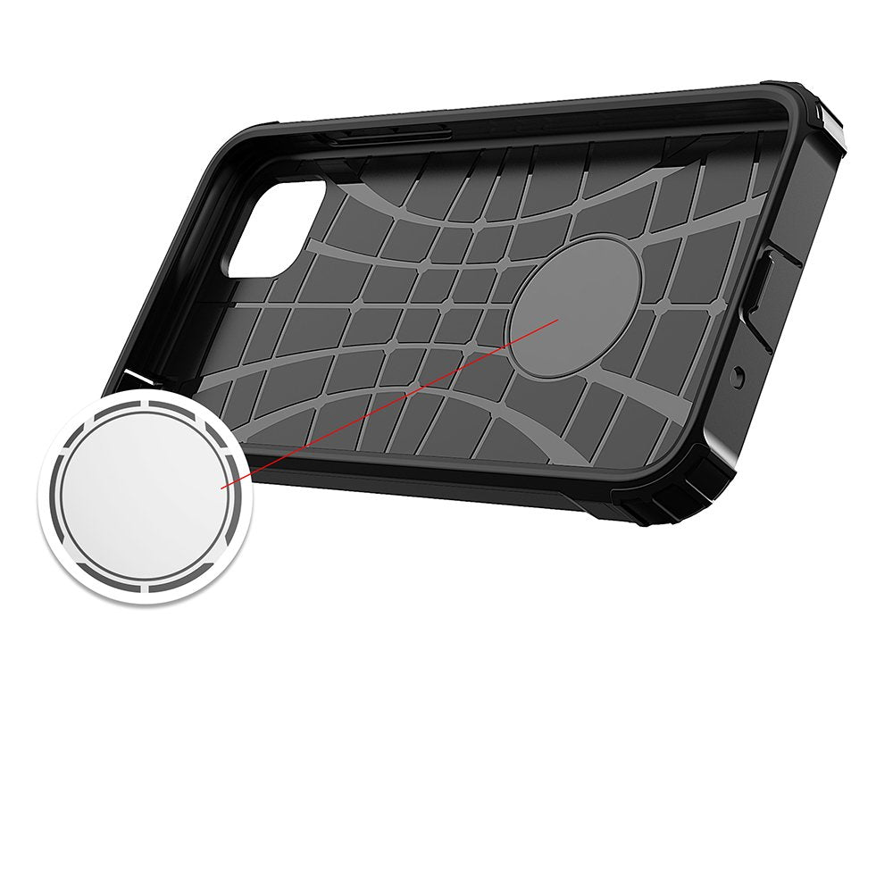 Capa Hybrid Armor Capa resistente e resistente para Huawei Y5p preta