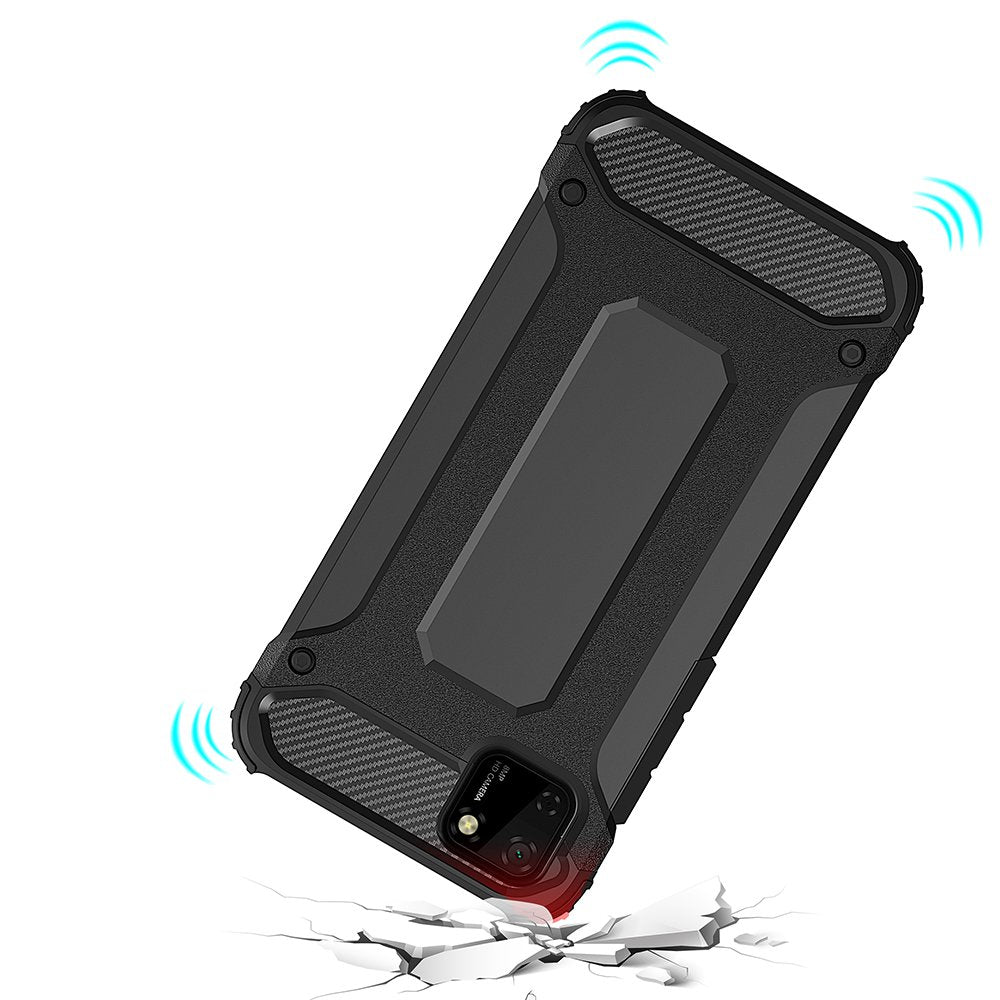 Capa Hybrid Armor Capa resistente e resistente para Huawei Y5p preta