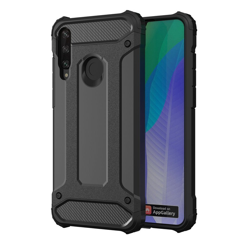 Capa Hybrid Armor Capa resistente e resistente para Huawei Y6p preta